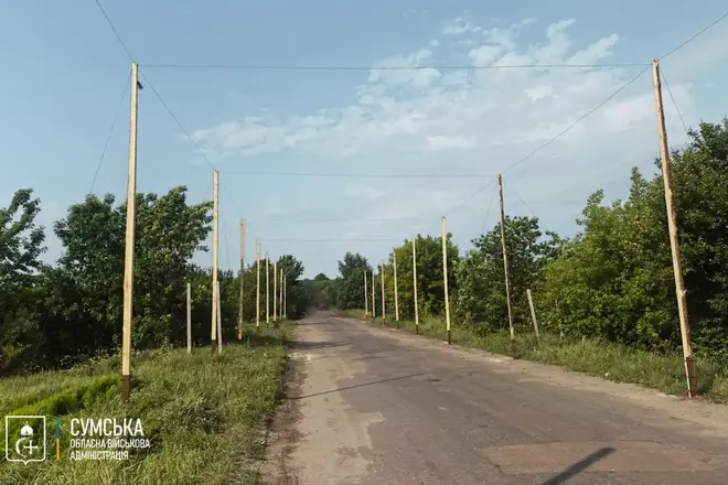 Антидронові сітки на Сумщині