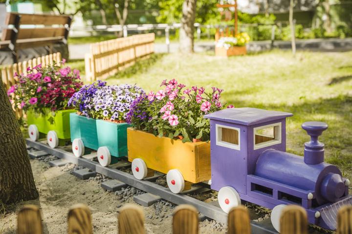 Клумби в одному із сумських двориків