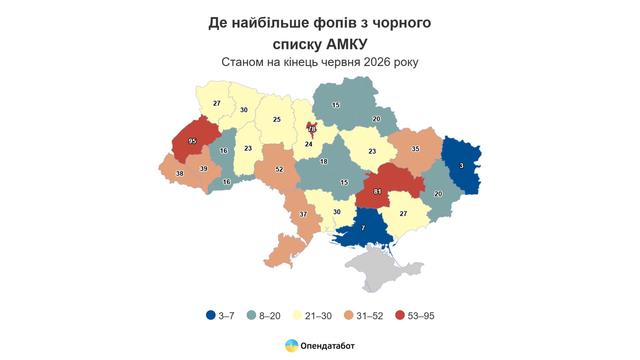 Де найбільше фопів з чорного списку АМКУ