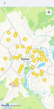 mapa punktiv nezlamnosti sumy
