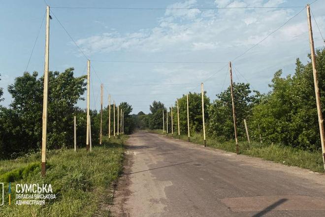 Антидронові сітки на Сумщині