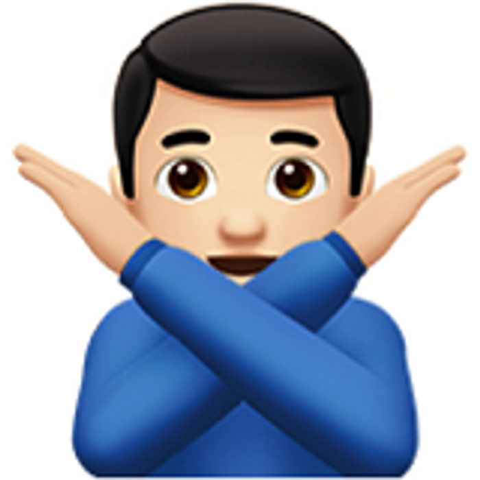 man gesturing no light skin tone