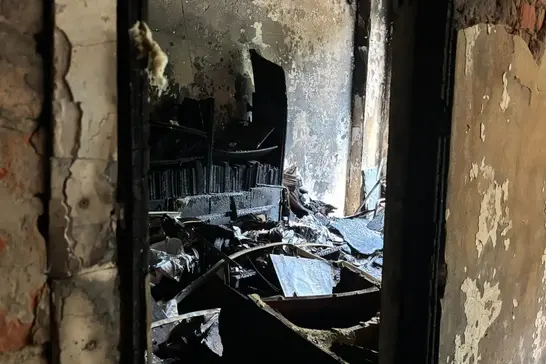 Спалені полиці в бібліотеці СумДУ