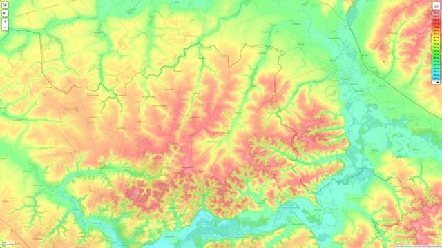 Рельєф у районі Юнаківки Рельєф у районі Юнаківки