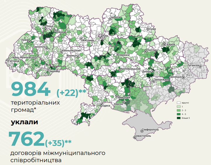 Мапа міжмуніципальної співпраці