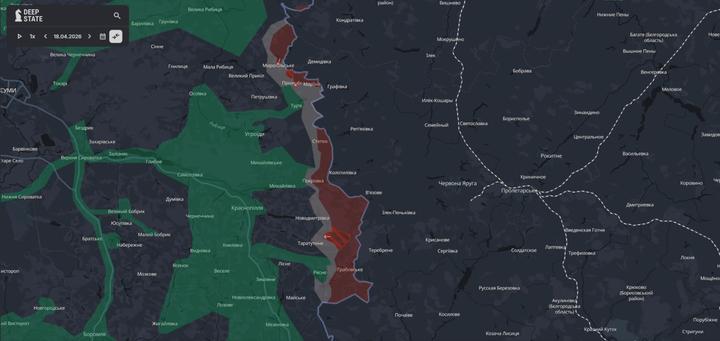 просування на Сумщині за версією проєкту Deep State