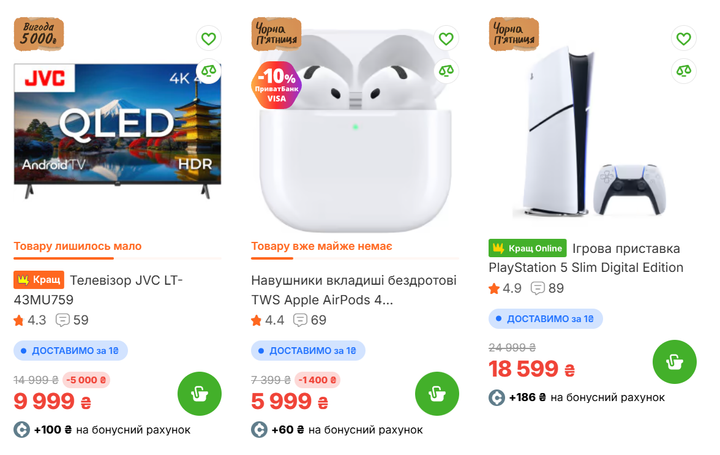 У Сумах в Comfy пропонують товари зі знижками до чорної п'ятниці