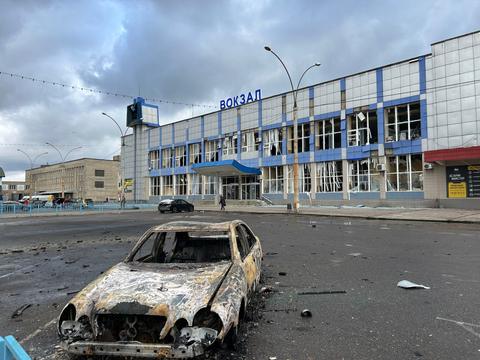 сумський вокзал після удару 