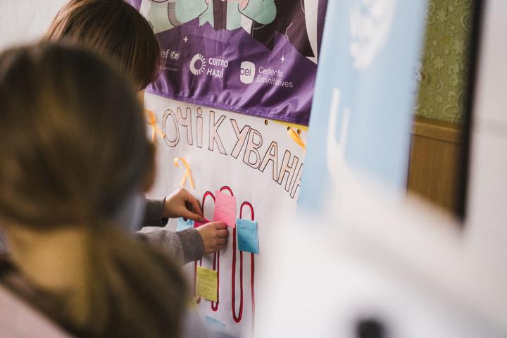 Тінейджерки залишають свої нотатки про очікування від події
