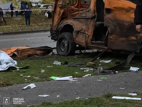 Наслідки удару БпЛА по Сумах