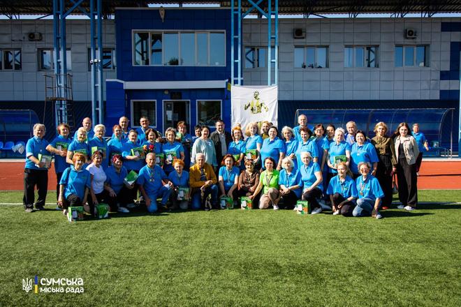 Понад 50 учасників віком від 60 років. У Сумах завершився спортивний фестиваль «Золотий вік»