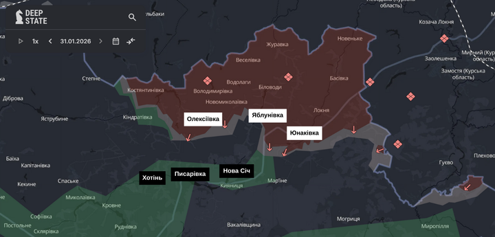 okupovana terytoriya na sumshchyni Окупована територія на Сумщині