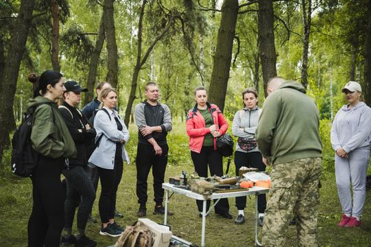 Жителі Сумщини на навчанні з національного спротиву