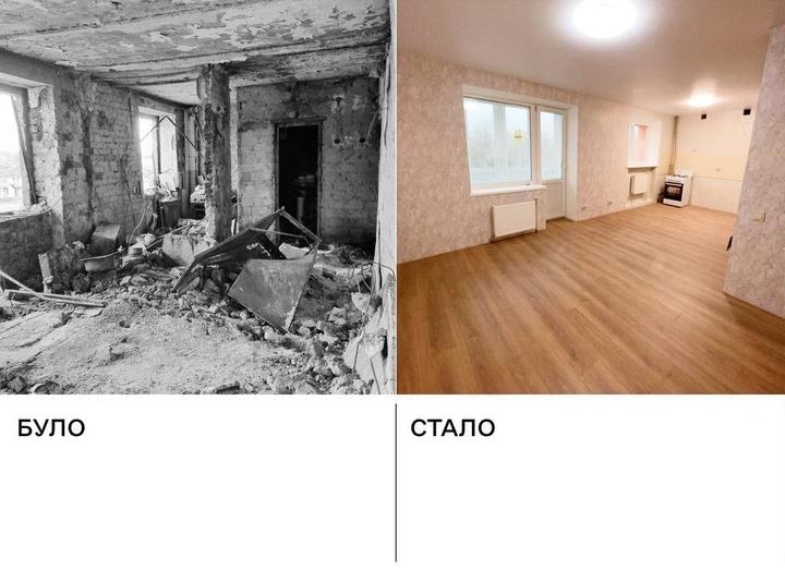 kvartyry v budynku u trostyantsі do ta pіslya vіdnovlennya Кімнати в будинку у Тростянці до та після відновлення