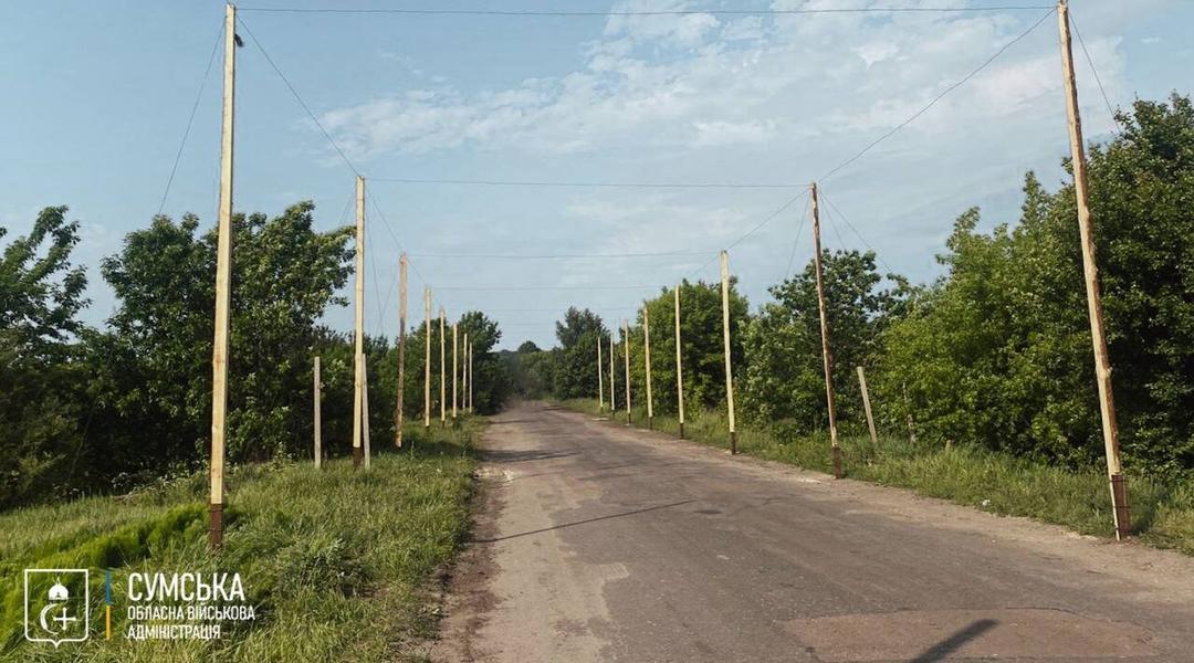 Антидронові сітки на Сумщині
