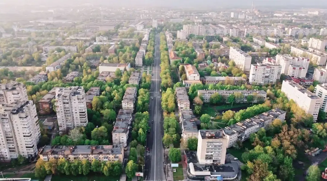 Вулиці Сум зверху