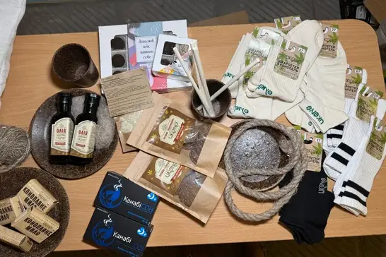 вироби з конопель на фестивалі коноплярства на Сумщині