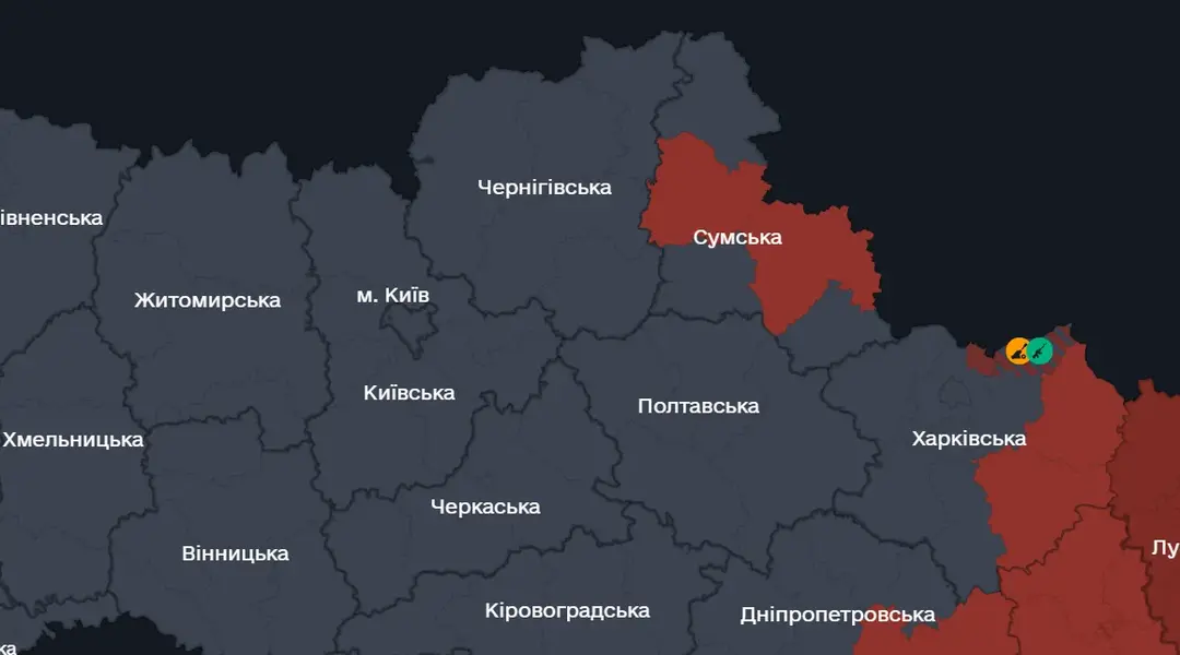 povitryana tryvoha zonalʹna systema Мапа повітряної тривоги